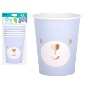 Kubki papierowe Blue Bear 6 sztuk RAVI